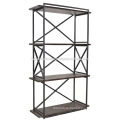 Industrial metal wood 3 tier Book shelf